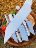6-Piece Professional Chef Knife Set – Mirror Polished Stainless Steel with Red Zip Carry Case - Image 5