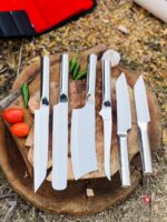 6-Piece Professional Chef Knife Set – Mirror Polished Stainless Steel with Red Zip Carry Case - Image 2