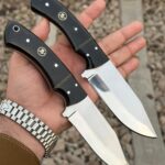 Handmade Drop Point Hunting Knife – Mirror Polish Blade