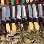 Large Handmade Fixed Blade Knife Collection - 15 Piece Set