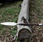 Handmade Roman Pilum Spear – Fluted Steel Blade with Leather Wrapped Wood Shaft & Sheath - Image 3
