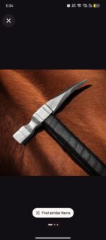 Handmade Medieval War Hammer – Horseman's Pick with Spiked Steel Head & Leather Wrapped Handle - Image 2